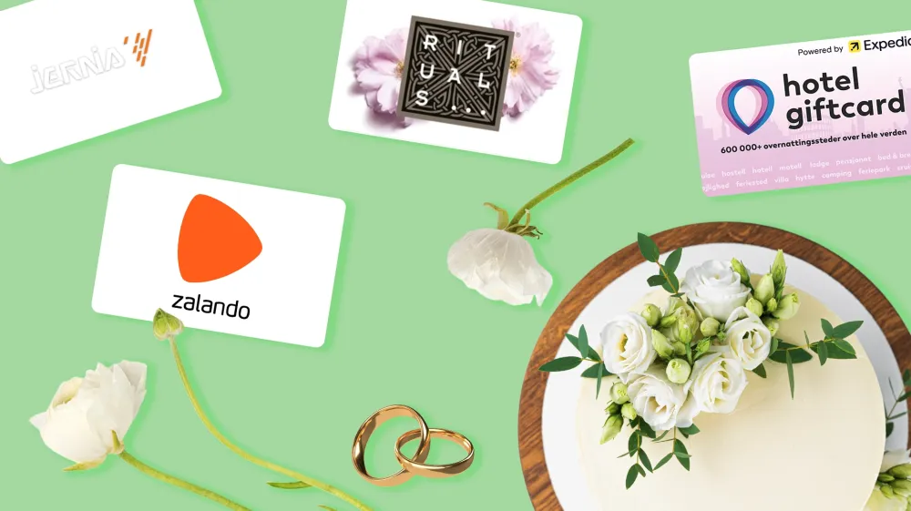 De beste gavekortene til bryllup